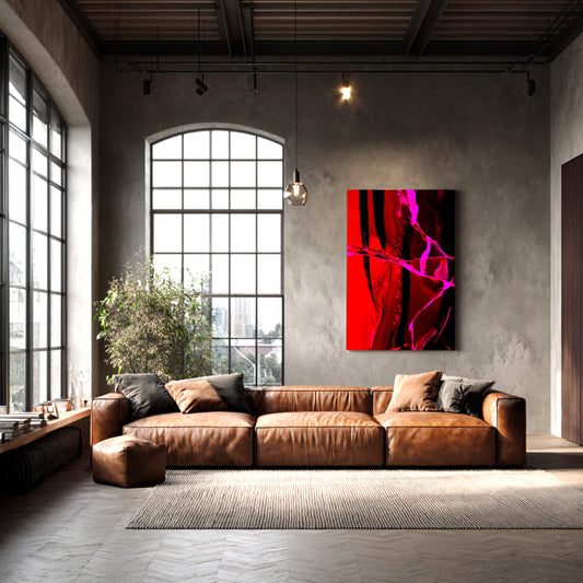 Cracklin' Rosie – LionArt Fine Art Print als Wandkunst in großzügigem industriellen Loft-Ambiente