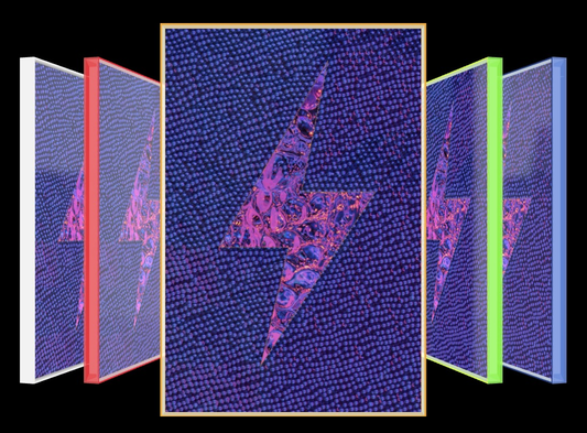 Flash! A-Ah! – Pop-Art Rahmen in allen 5 Farben (Weiß, Neon-Rot, Neon-Orange, Neon-Grün, Neon-Blau) | LionArt