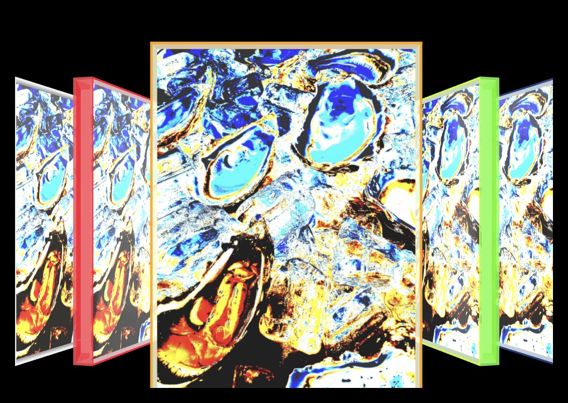 The World Is My Oyster – Pop-Art Rahmen in allen 5 Farben (Weiß, Neon-Rot, Neon-Orange, Neon-Grün, Neon-Blau) | LionArt