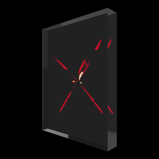 The X-Files Red – LionArt Acrylblock 10×15 cm | Eis Konfekt, Ansicht 45° links gedreht