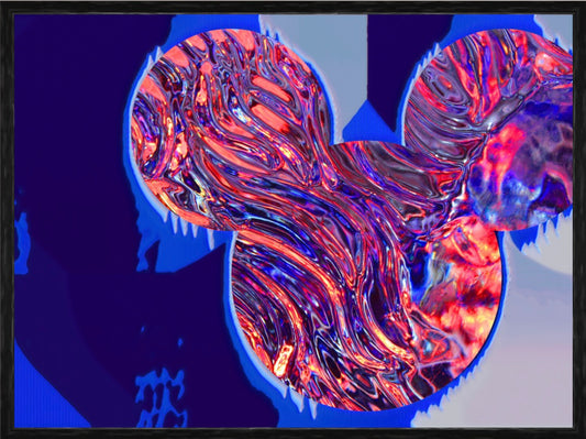 MM1 Mini – Pop-Art Fotokunst im ArtBox-Rahmen aus Eiche schwarz, Serie Ice Minis, LionArt
