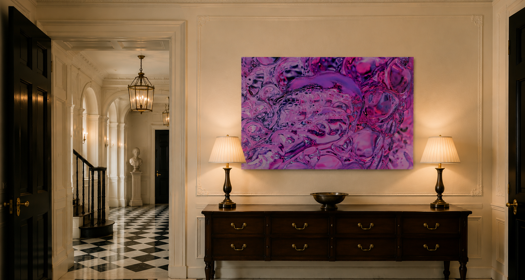 Slippery People – LionArt Fine Art Print als gerahmtes Wandbild in modernem Wohnraumambiente, britischer Stil