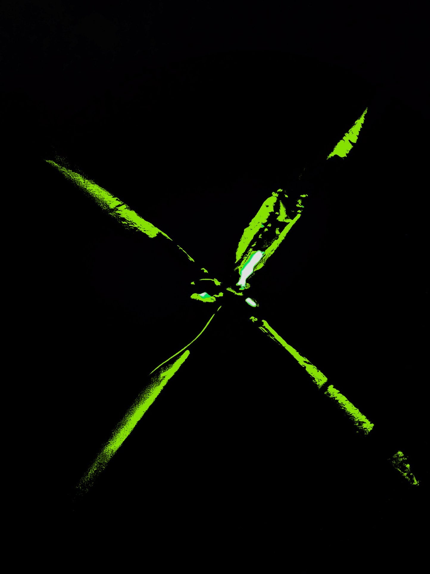 The X-Files Green – Abstrakte Symbol Fotokunst (Other Stories Edition)