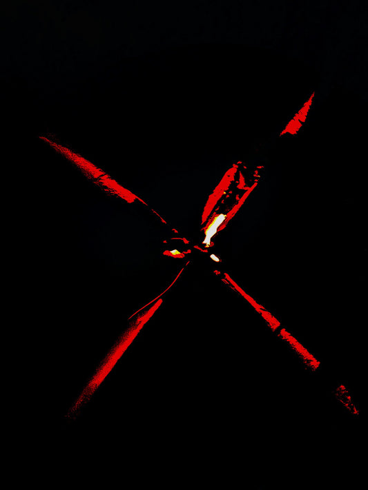 The X-Files Red – Abstrakte Symbol Fotokunst (Other Stories Edition)