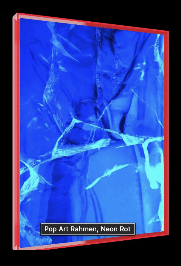 Blue Monday – Pop-Art Rahmen in Neon-Rot | LionArt