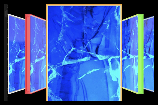Blue Monday – Pop-Art Rahmen in allen 5 Farben (Weiß, Neon-Rot, Neon-Orange, Neon-Grün, Neon-Blau) | LionArt