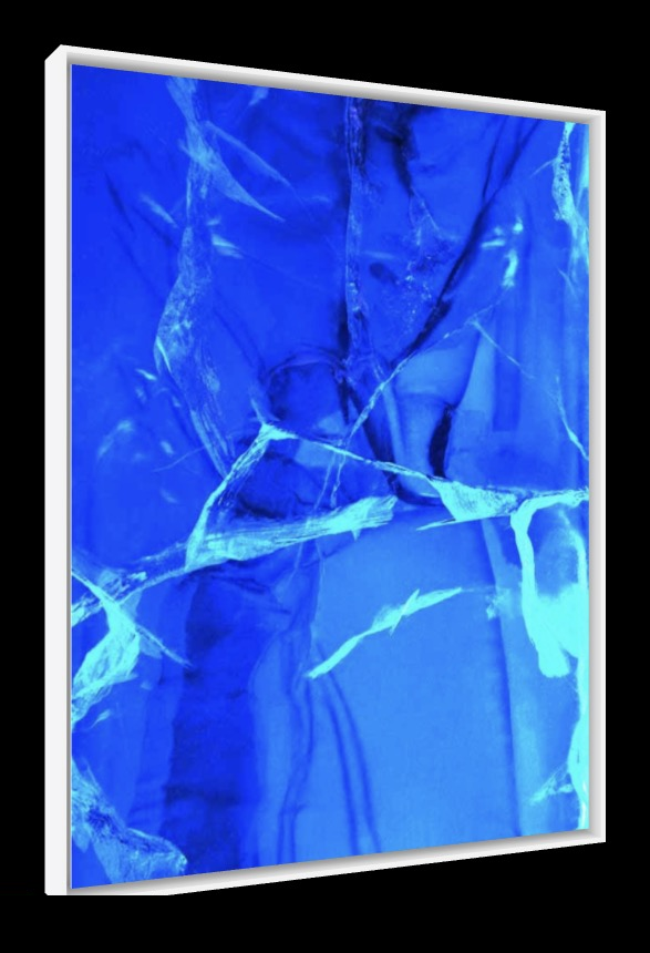 Blue Monday – Pop-Art Rahmen in Weiß | LionArt