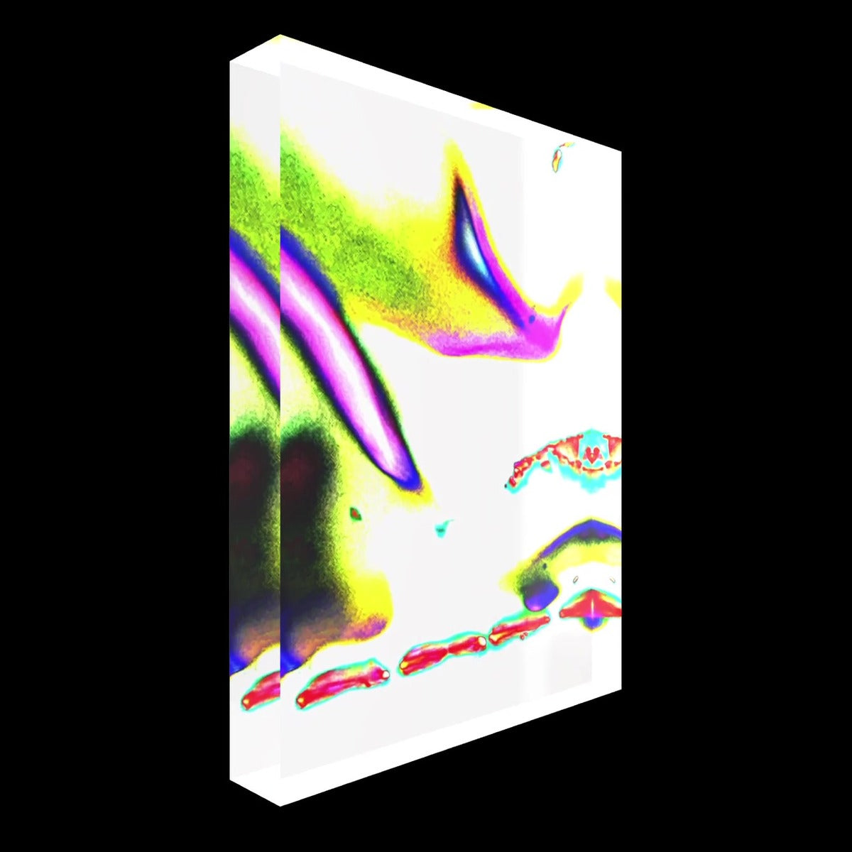 Bonfire I – LionArt Acrylblock 10×15 cm | Eis Konfekt, Ansicht 45° rechts gedreht
