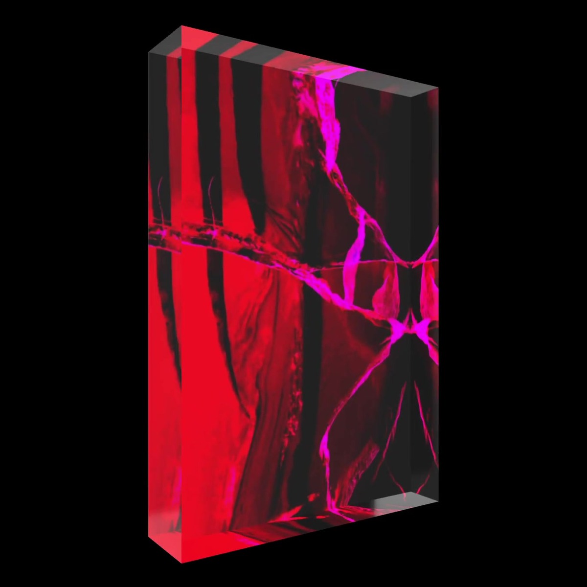 Cracklin' Rosie – LionArt Acrylblock 10×15 cm | Eis Konfekt, Ansicht 45° rechts gedreht