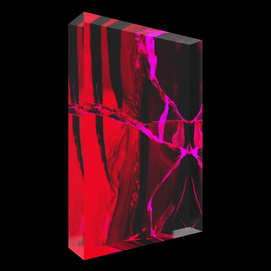 Cracklin' Rosie – LionArt Acrylblock 10×15 cm | Eis Konfekt, Ansicht 45° rechts gedreht