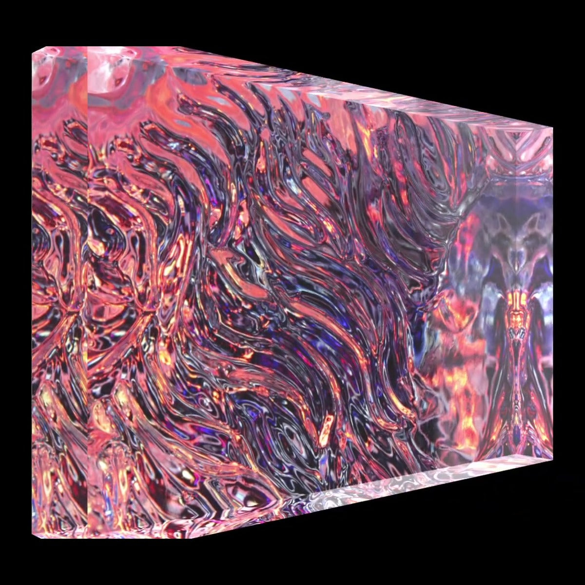 Disco Inferno – LionArt Acrylblock 15×10 cm | Eis Konfekt, Ansicht 45° rechts gedreht