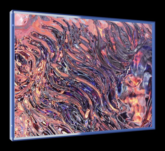 Disco Inferno – Pop-Art Rahmen in Neon-Blau | LionArt