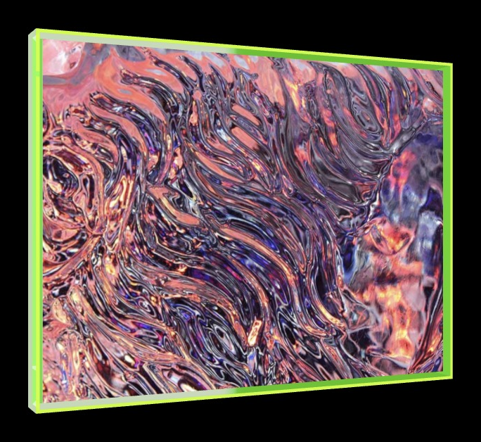 Disco Inferno – Pop-Art Rahmen in Neon-Grün | LionArt