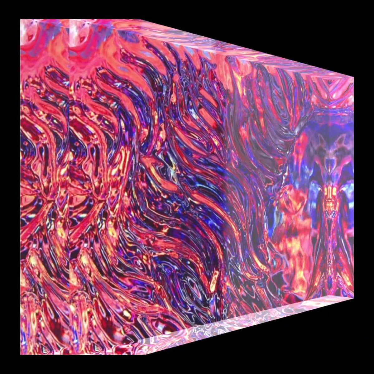 Disco Inferno Remix – LionArt Acrylblock 15×10 cm | Eis Konfekt, Ansicht 45° rechts gedreht