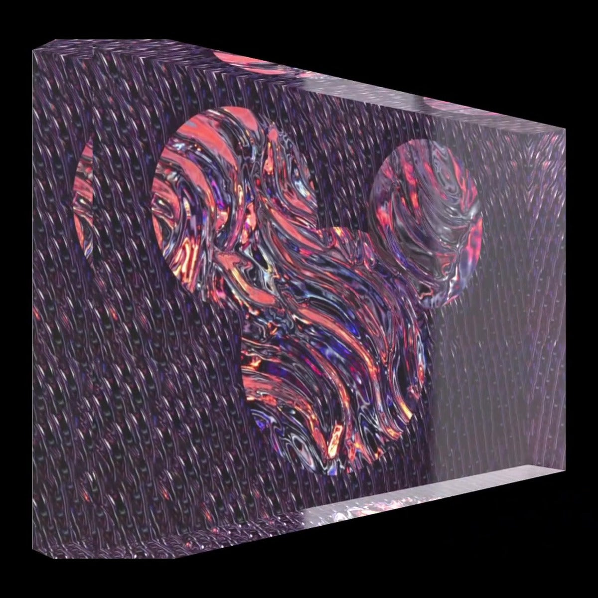 Expect Nothing – LionArt Acrylblock 15×10 cm | Eis Konfekt, Ansicht 45° rechts gedreht