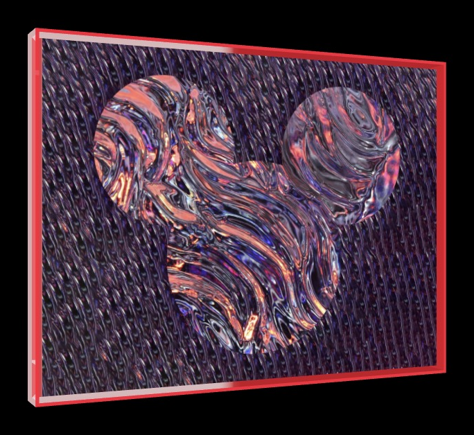 Expect Nothing – Pop-Art Rahmen in Neon-Rot | LionArt