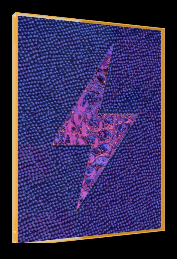 Flash! A-Ah! – Pop-Art Rahmen in Neon-Orange | LionArt