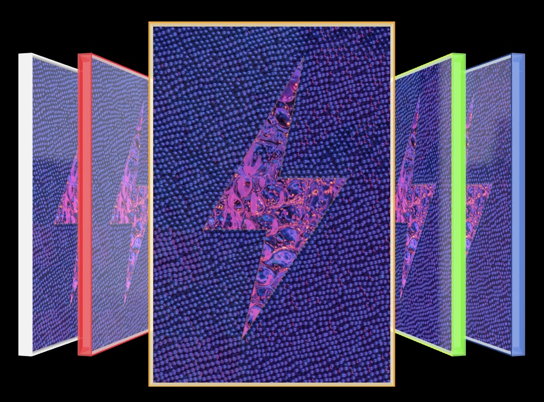 Flash! A-Ah! – Pop-Art Rahmen in allen 5 Farben (Weiß, Neon-Rot, Neon-Orange, Neon-Grün, Neon-Blau) | LionArt