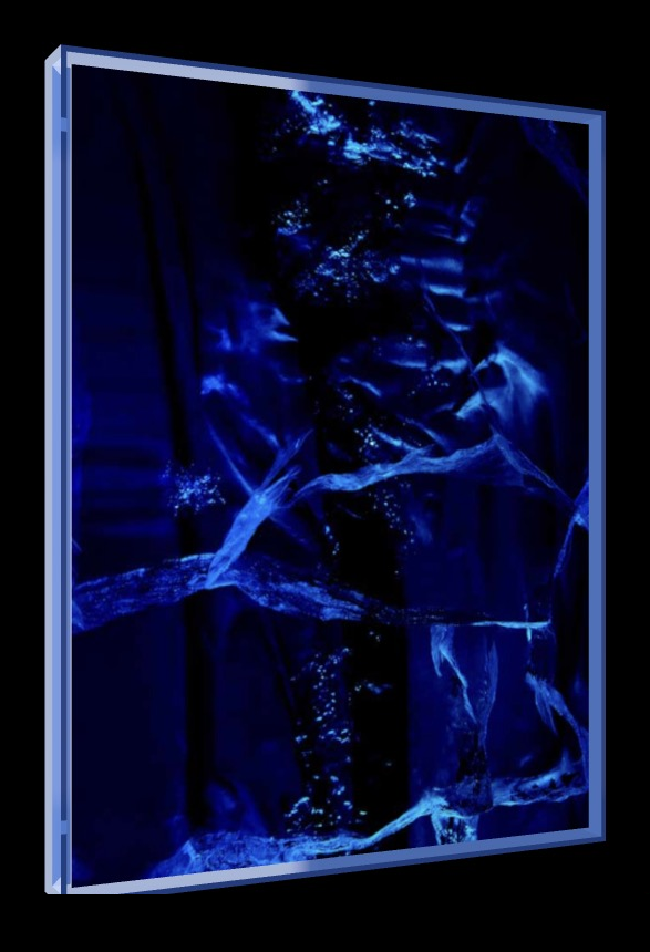 I See A Darkness – Pop-Art Rahmen in Neon-Blau | LionArt