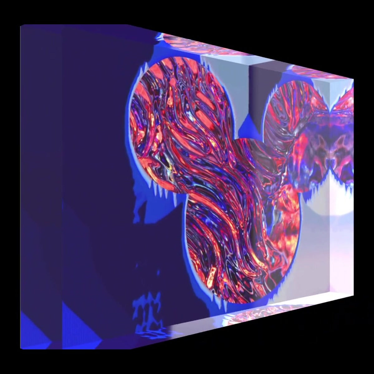 MM 1 – LionArt Acrylblock 15×10 cm | Eis Konfekt, Ansicht 45° rechts gedreht