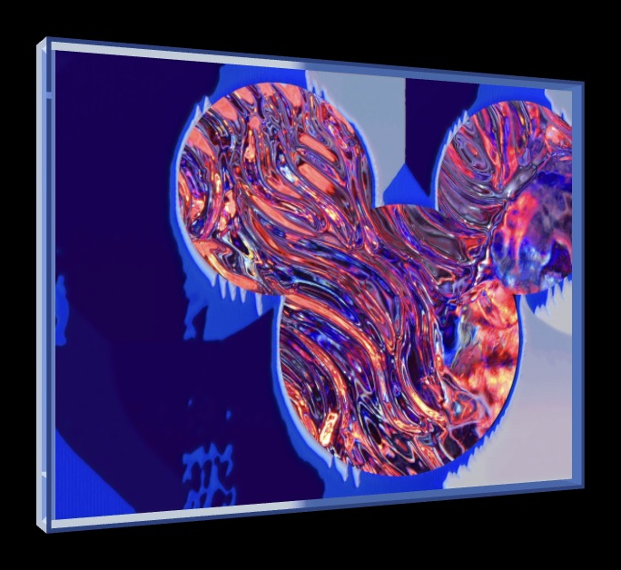 MM1 – Pop-Art Rahmen in Neon-Blau | LionArt