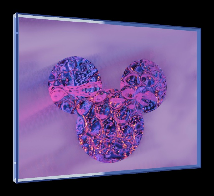 MM2 – Pop-Art Rahmen in Neon-Blau | LionArt