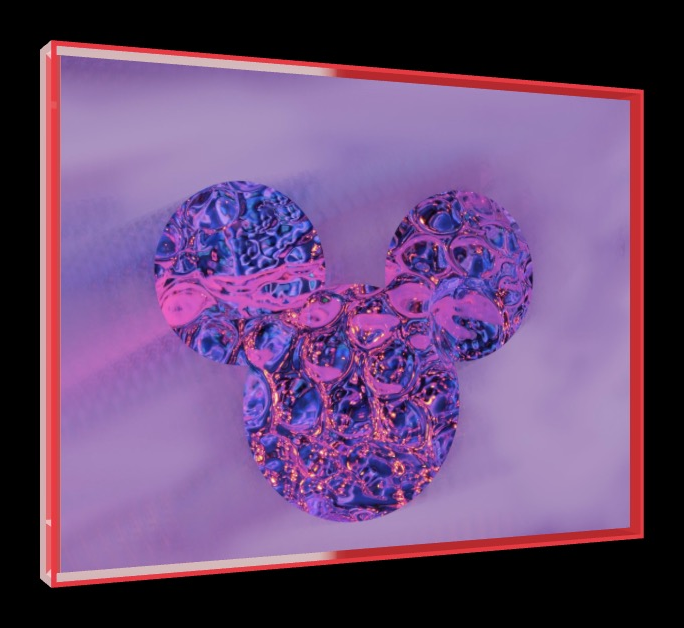 MM2 – Pop-Art Rahmen in Neon-Rot | LionArt
