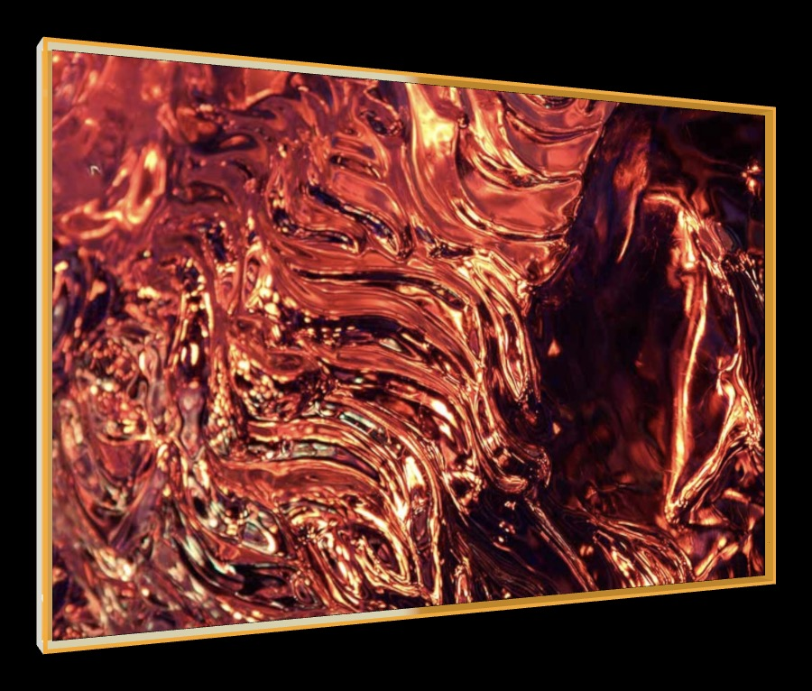 New Gold Dream – Pop-Art Rahmen in Neon-Orange | LionArt