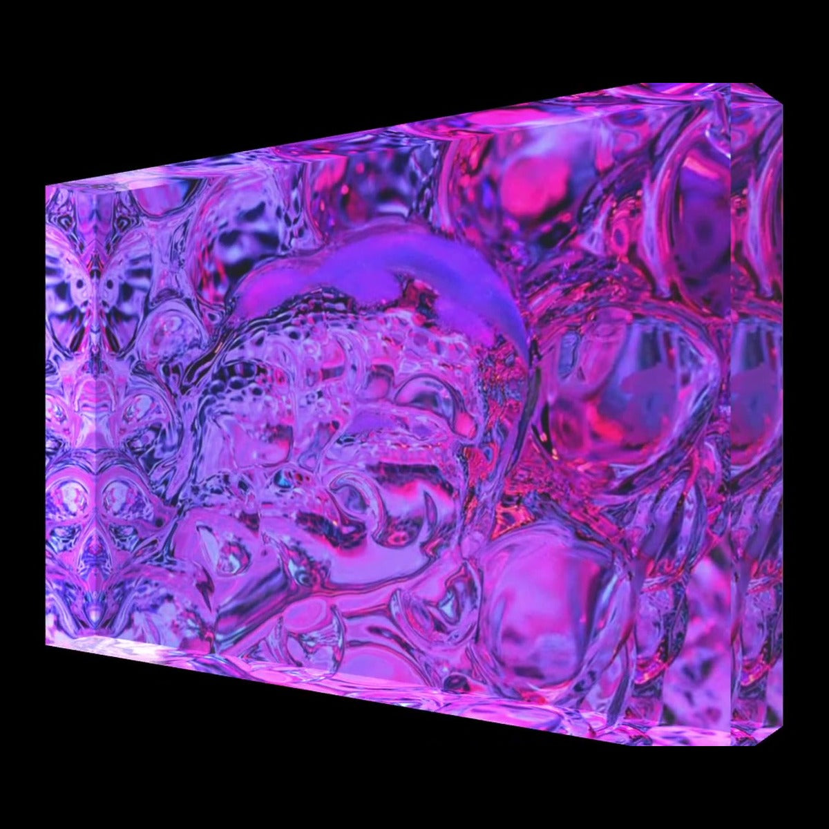 Slippery People – LionArt Acrylblock 15×10 cm | Eis Konfekt, Ansicht 45° links gedreht