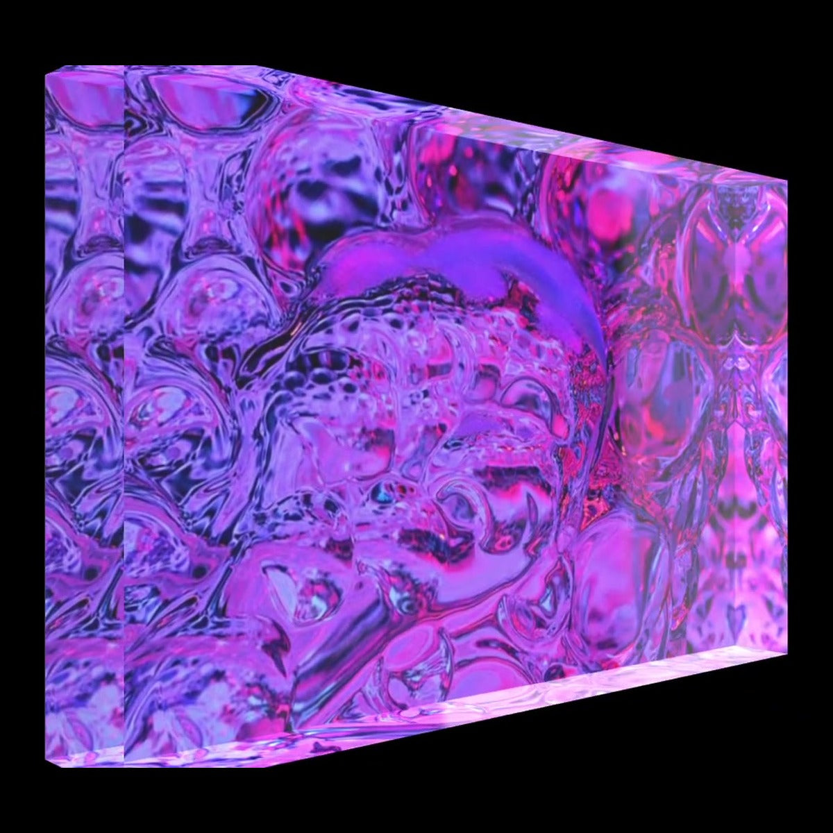 Slippery People – LionArt Acrylblock 15×10 cm | Eis Konfekt, Ansicht 45° rechts gedreht