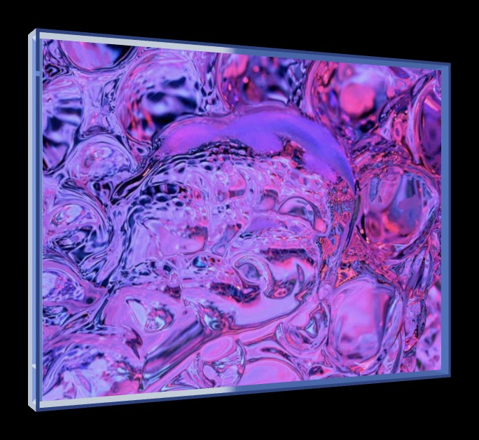 Slippery People – Pop-Art Rahmen in Neon-Blau | LionArt