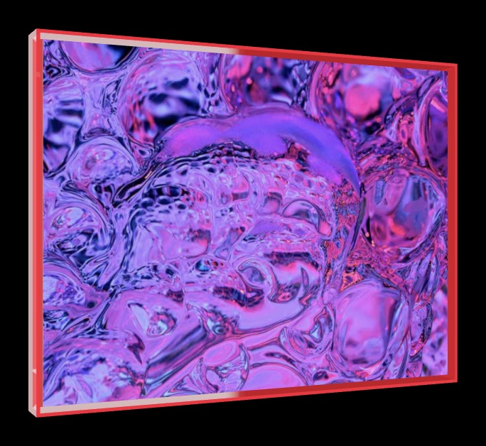 Slippery People – Pop-Art Rahmen in Neon-Rot | LionArt