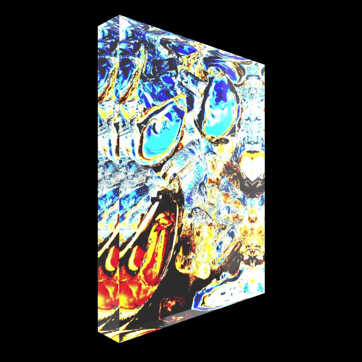 The World Is My Oyster – LionArt Acrylblock 10×15 cm | Eis Konfekt, Ansicht 45° rechts gedreht