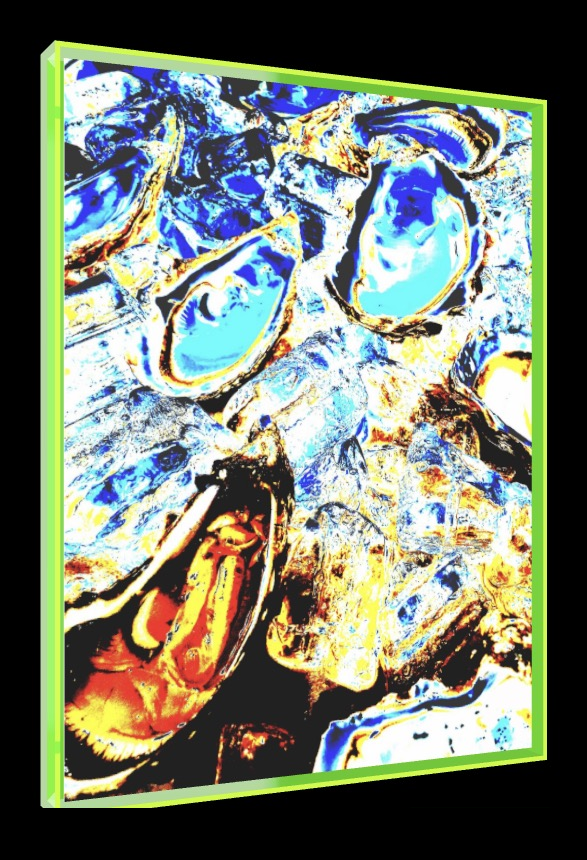 The World Is My Oyster – Pop-Art Rahmen in Neon-Grün | LionArt