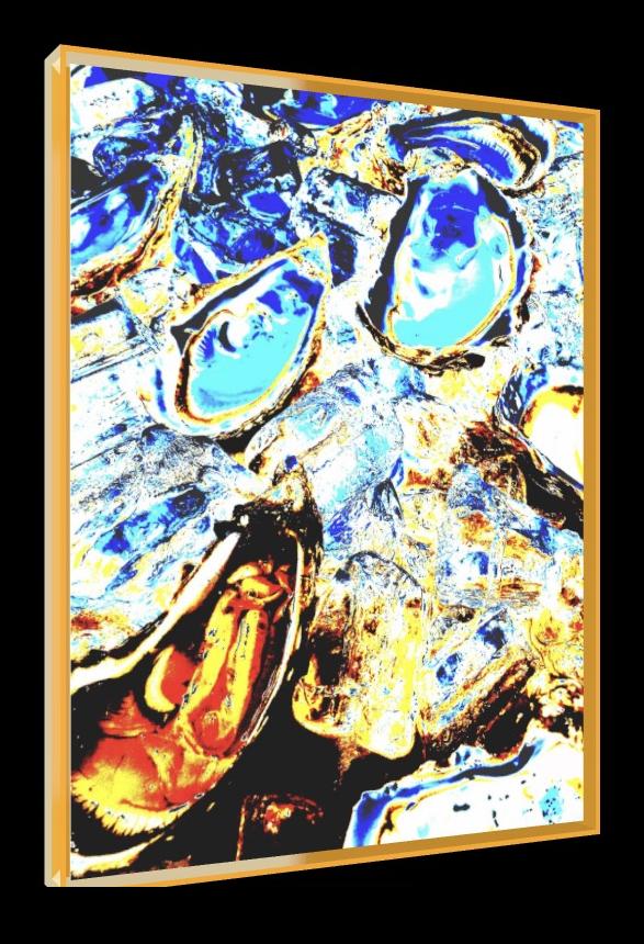 The World Is My Oyster – Pop-Art Rahmen in Neon-Orange | LionArt