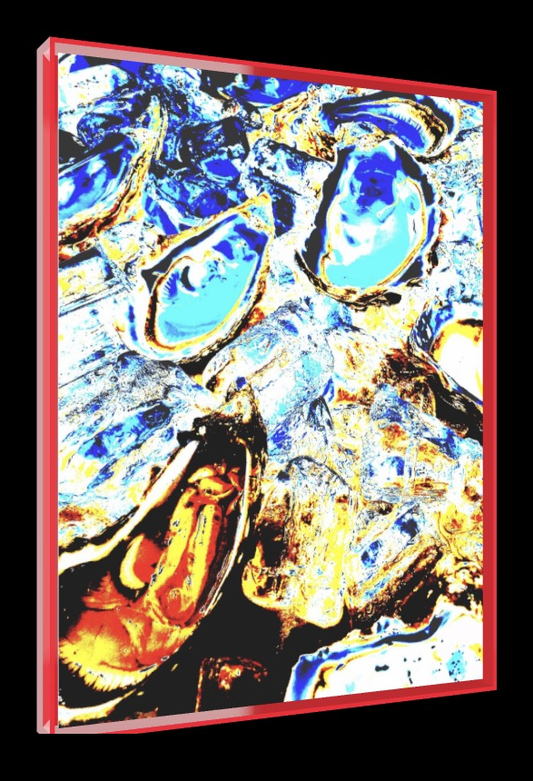 The World Is My Oyster – Pop-Art Rahmen in Neon-Rot | LionArt