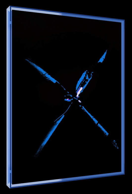 The X-Files Blue – Pop-Art Rahmen in Neon-Blau | LionArt
