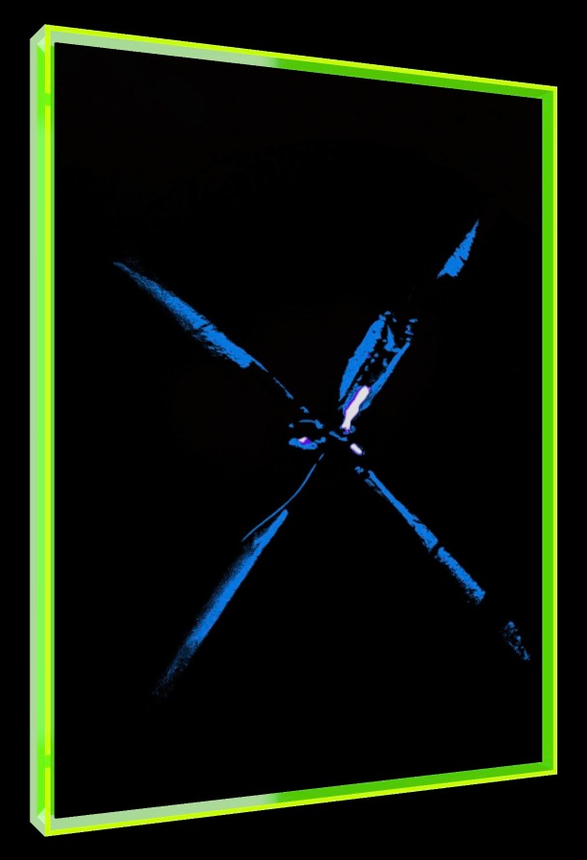 The X-Files Blue – Pop-Art Rahmen in Neon-Grün | LionArt