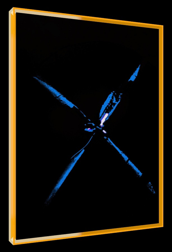 The X-Files Blue – Pop-Art Rahmen in Neon-Orange | LionArt