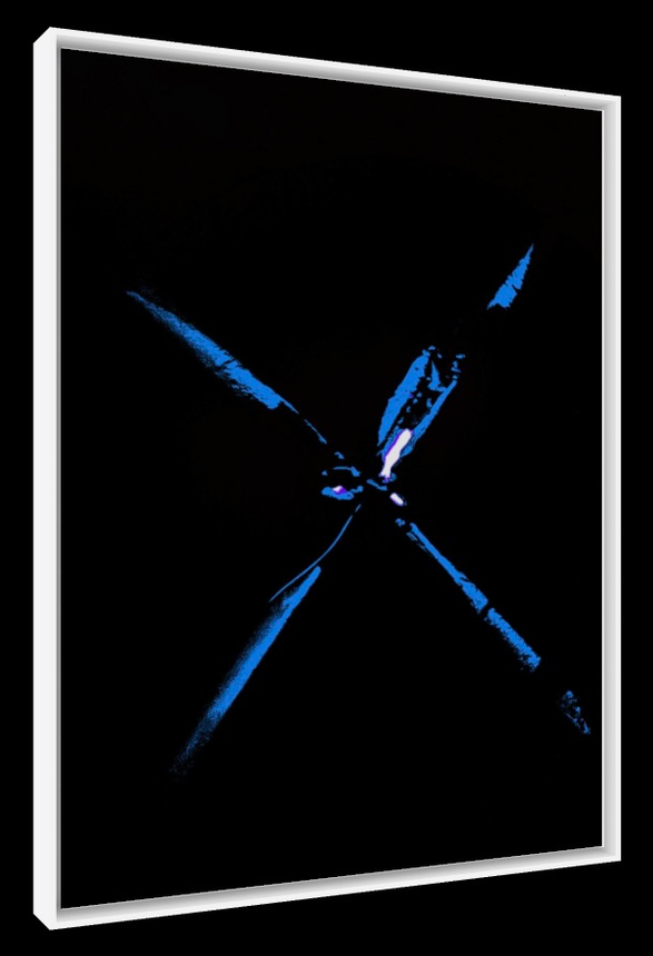 The X-Files Blue – Pop-Art Rahmen in Weiß | LionArt