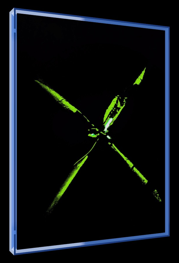 The X-Files Green – Pop-Art Rahmen in Neon-Blau | LionArt