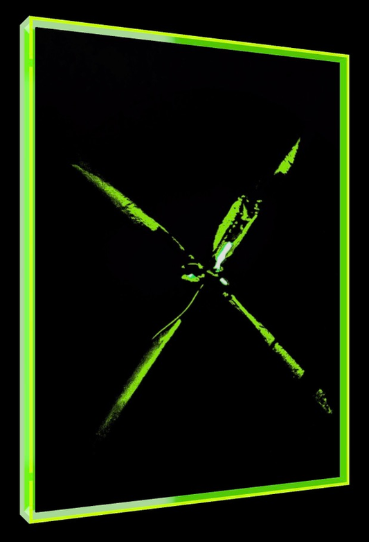 The X-Files Green – Pop-Art Rahmen in Neon-Grün | LionArt