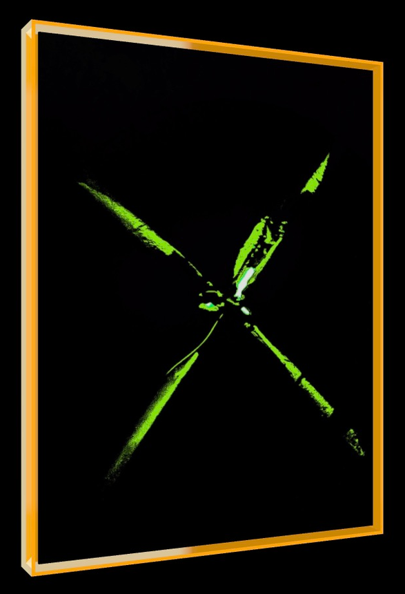 The X-Files Green – Pop-Art Rahmen in Neon-Orange | LionArt