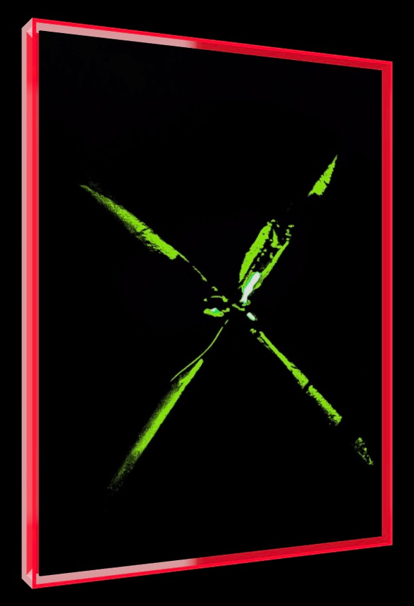 The X-Files Green – Pop-Art Rahmen in Neon-Rot | LionArt