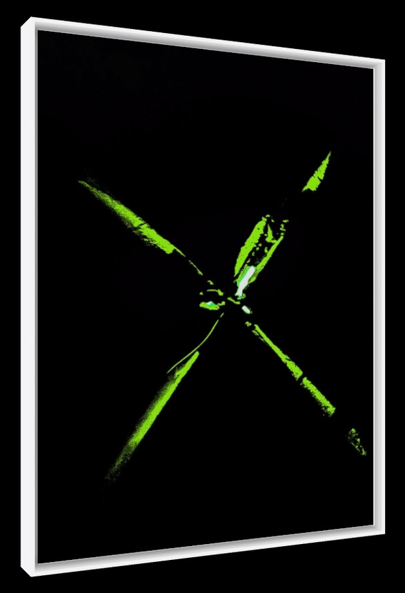 The X-Files Green – Pop-Art Rahmen in Weiß | LionArt