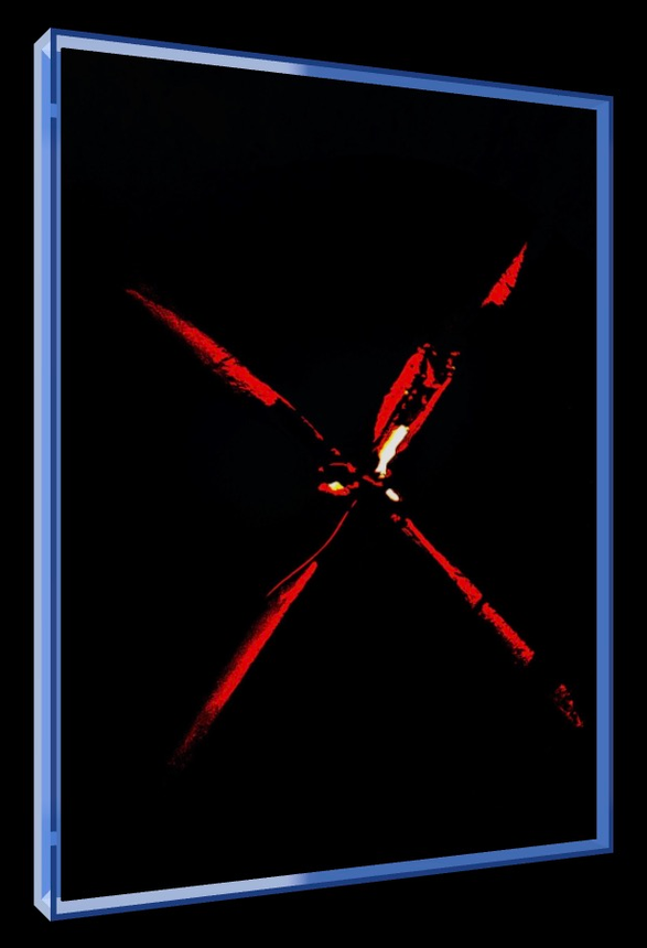 The X-Files Red – Pop-Art Rahmen in Neon-Blau | LionArt